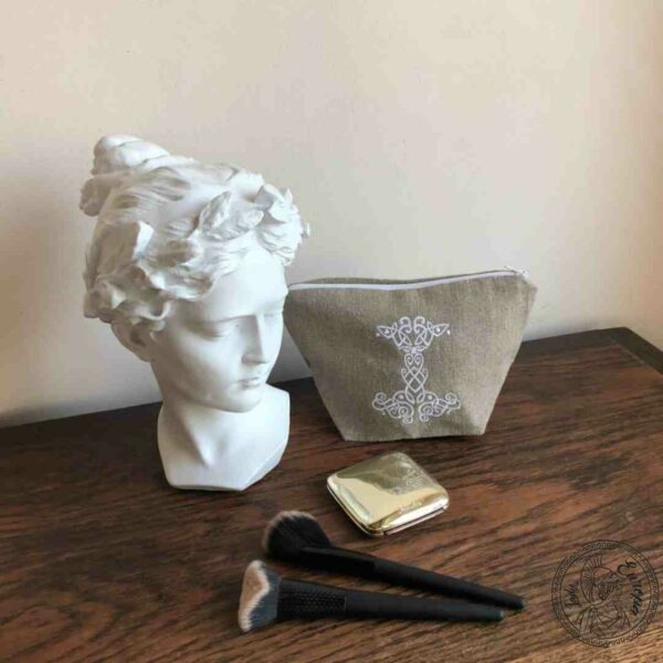 Trousse de maquillage viking en lin