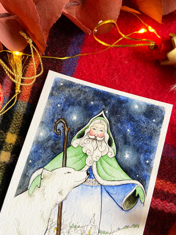Lot de 6 cartes de Noël - Reproductions d'aquarelles