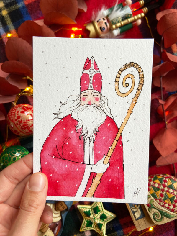 Lot de 6 cartes de Noël - Reproductions d'aquarelles – Image 6