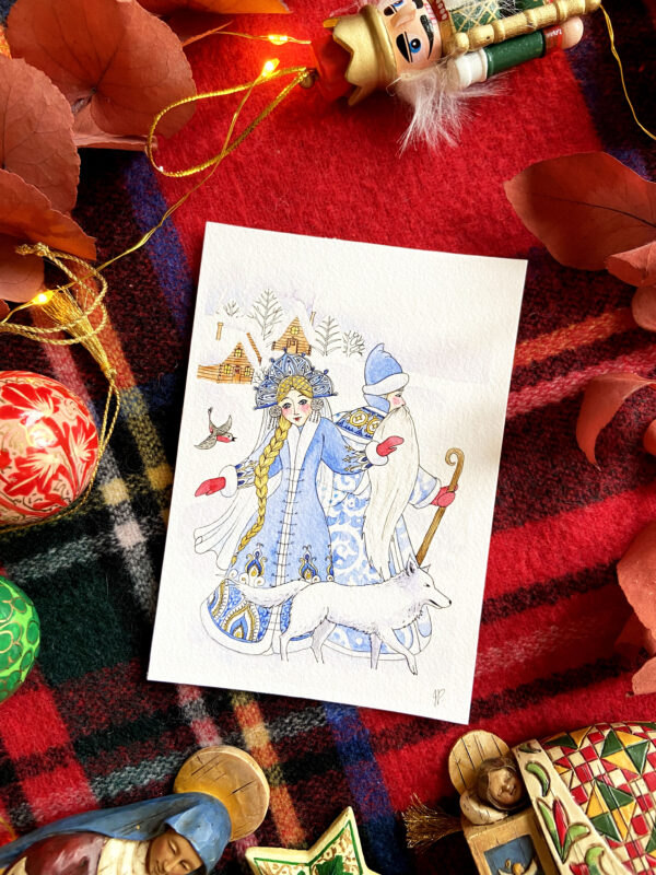 Lot de 6 cartes de Noël - Reproductions d'aquarelles – Image 7