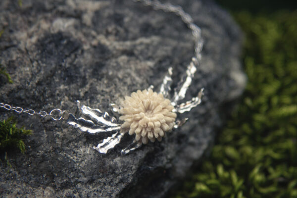 Collier Aster - Argent et ivoire de mammouth